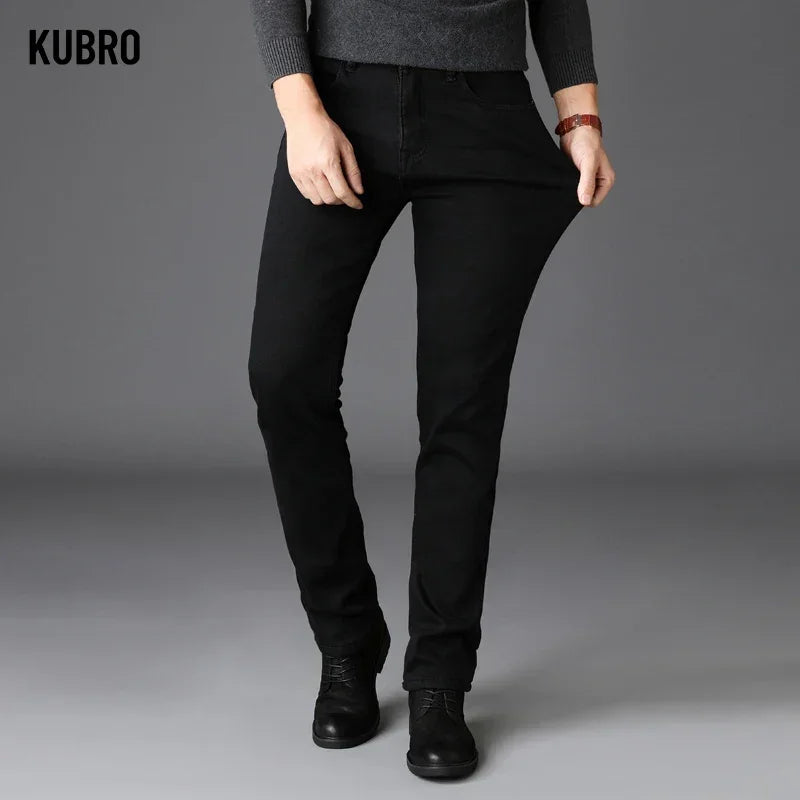 Men Classic Advanced Fashion Brand Jeans Jean Homme Man Soft Stretch Black Biker Masculino Denim Trousers Mens Pants Overalls.