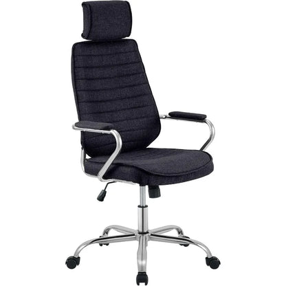 CLP Bürostuhl ergonomisch Rako, Schreibtischstuhl höhenverstellbar drehbar Stoffbezug, Backrest mit Kopfstütze