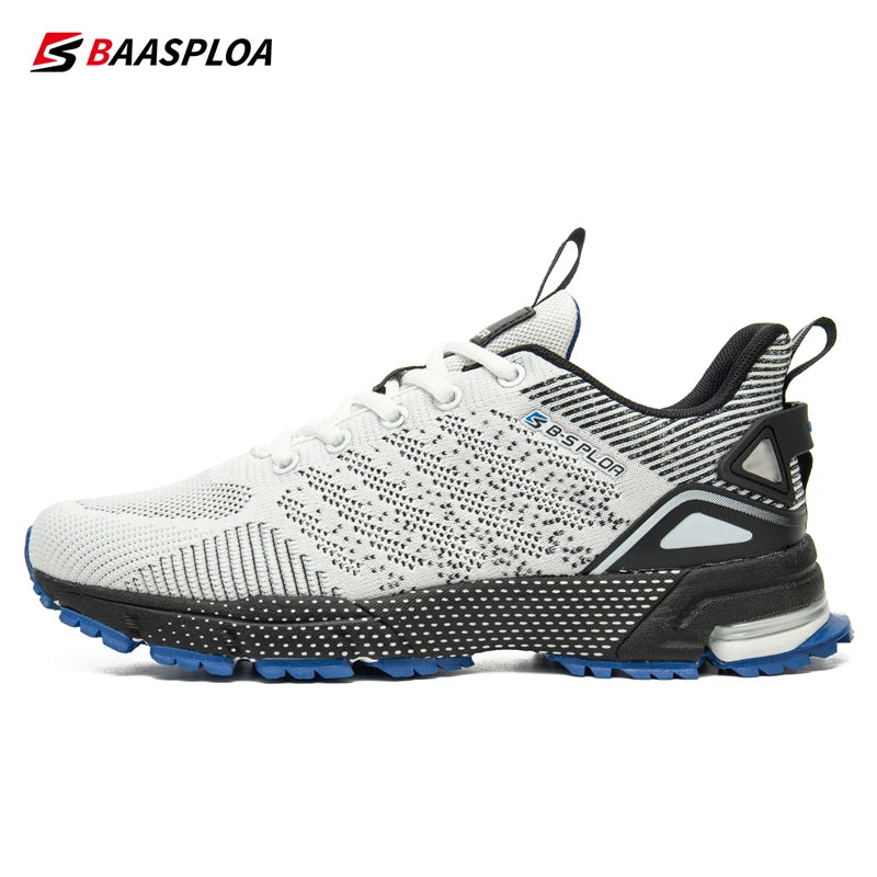 Baasploa Men Running Shoes Lightweight Sport Shoes for Men Mesh Breathable Casual Sneakers Non-Slip Outdoor New Arrival