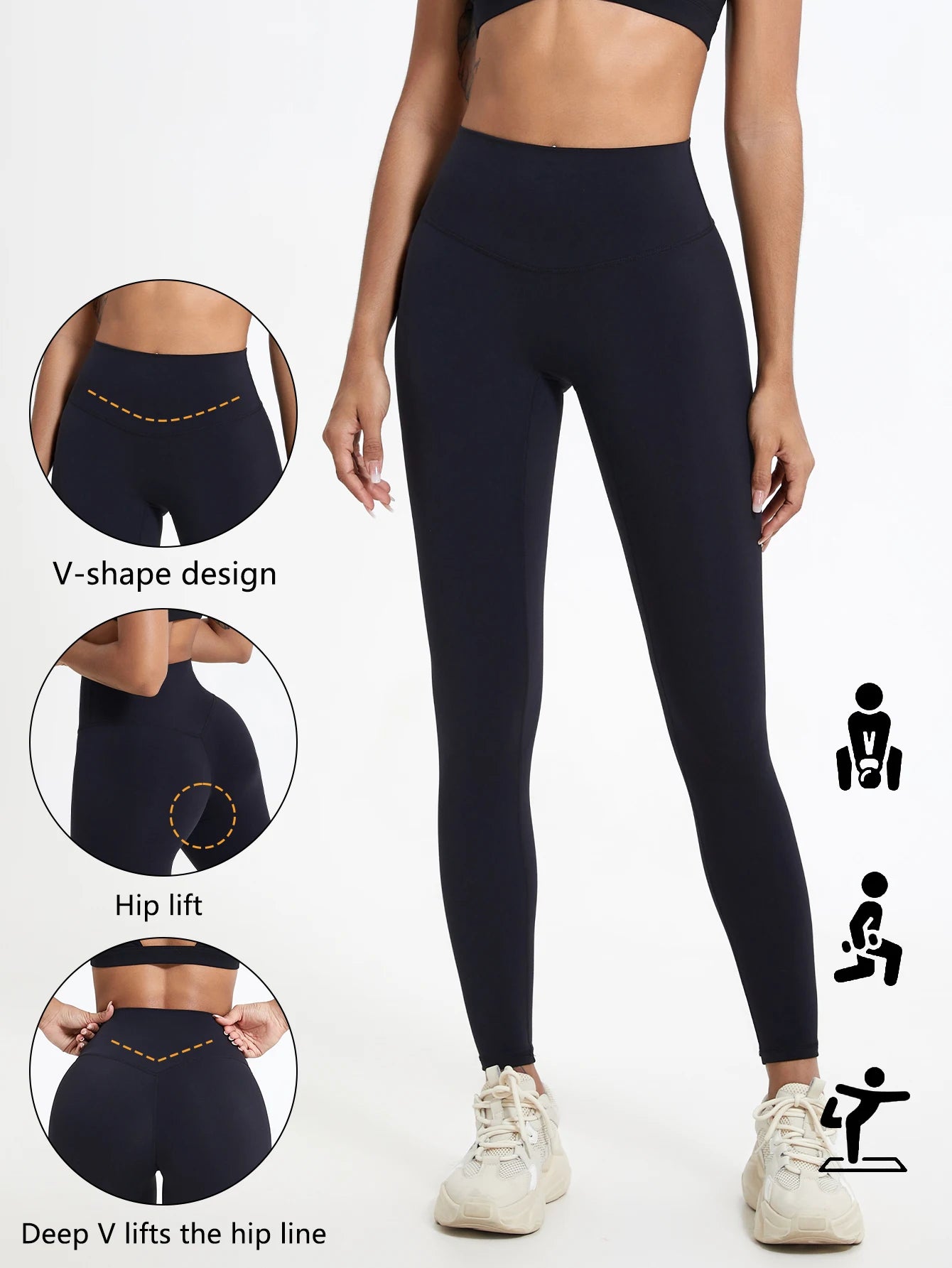 Hearuisavy Super Soft Fabrics High Waist Leggings Quick-Dry Gym Yoga Pants Running Workout Tights Push Up Sports Leggings Women