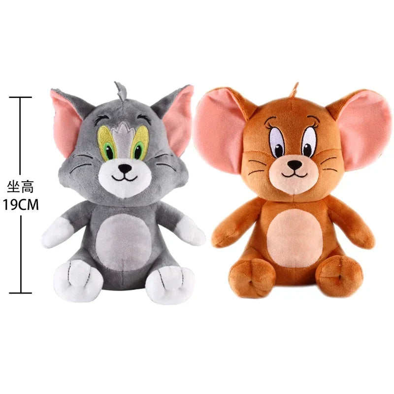 New Classic 19cm Tom and Jerry Plushies - Ideal Gift for Movie Fans and Kids Movie Series Stuffed Animal Collectors.