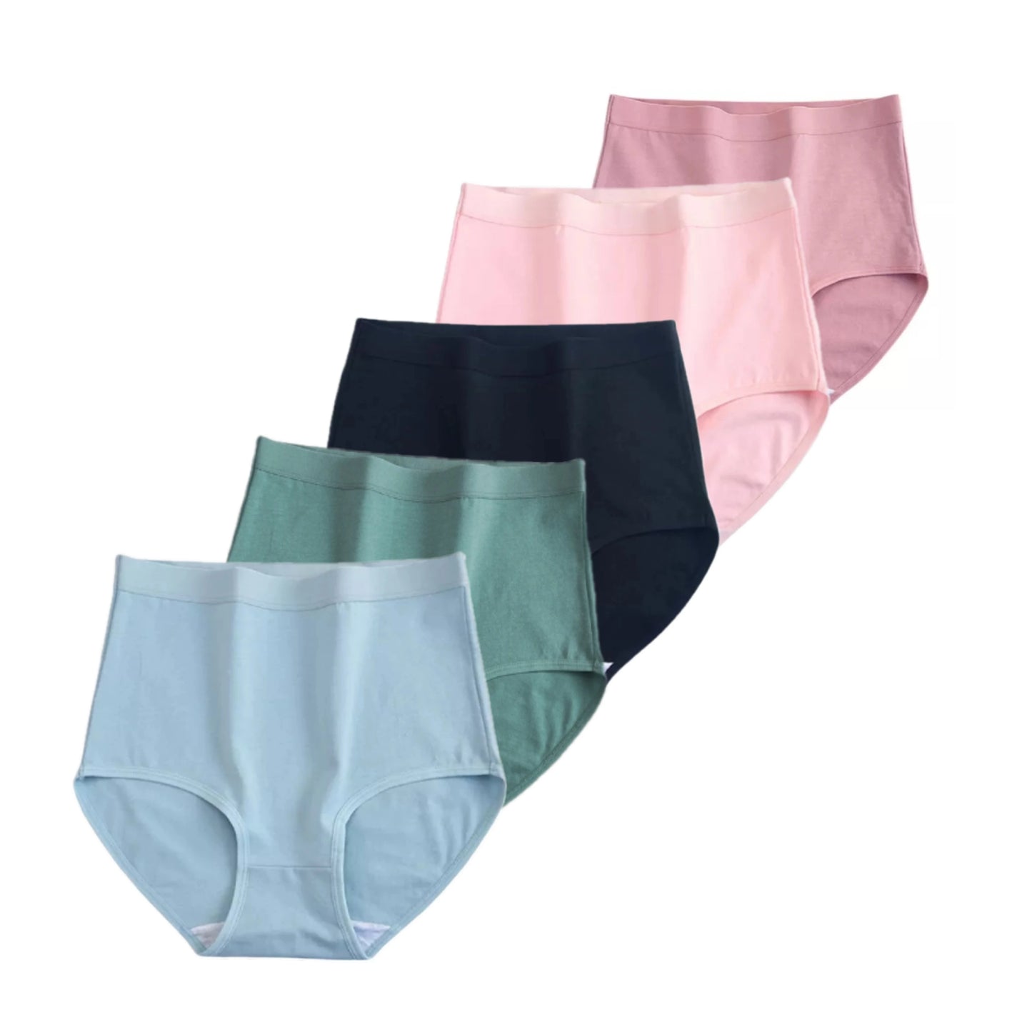 FallSweet 5Pcs/Lot Cotton Panties for Women Plus Size Underwear High Waist Comfortable Female Underpants Sexy Lingerie M-XXXL.