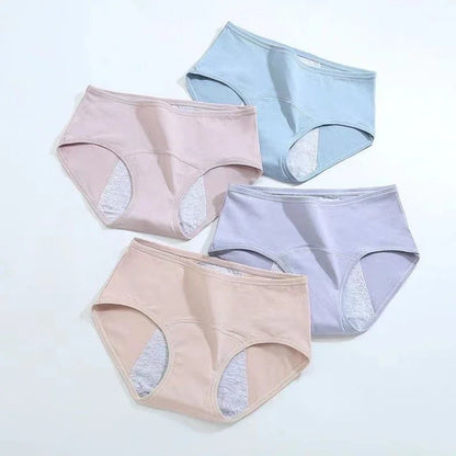 L-8XL Plus Size Leak Proof Menstrual Panties for Women Cotton Underwear with Waterproof and Breathable Design for Periods.