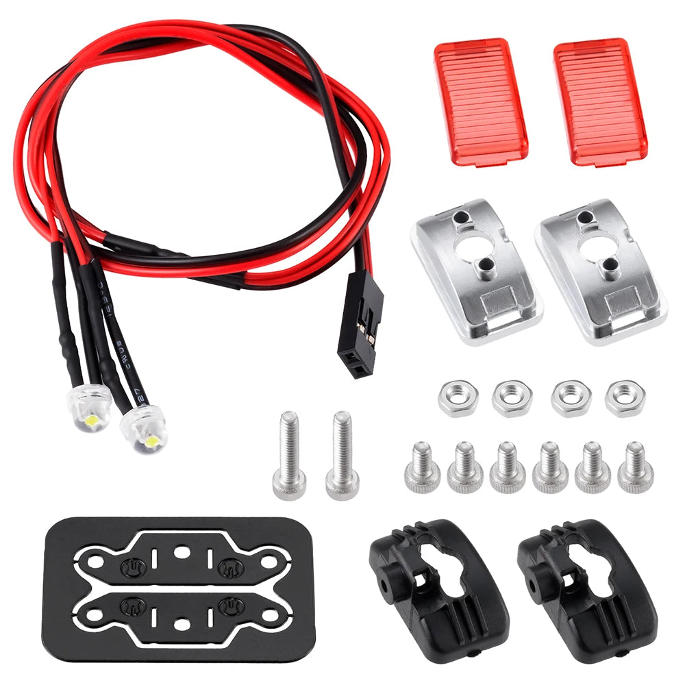 AXSPEED 1Set LED Lights Headlights Spotlight for TRX-4 TRX-6 Axial SCX10 90046 Wraith 1/10 RC Car Decoration Parts Accessories.