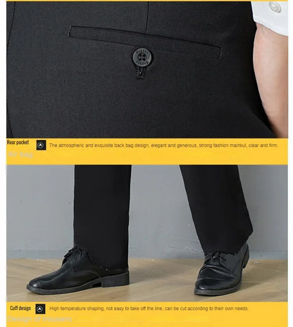 Big Fat Tall Men Clothing Men Dress Pants Extra Long Length Black Trouser Male Slim Plus Large Size Clothes 190cm 120cm 200 Cm.