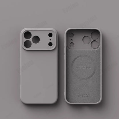 Matte Skin Liquid Silicone Case for Iphone 17 Pro Max Magnetic Magsafe Wireless Charging Candy Bumper for Iphone 17 Air 17pro