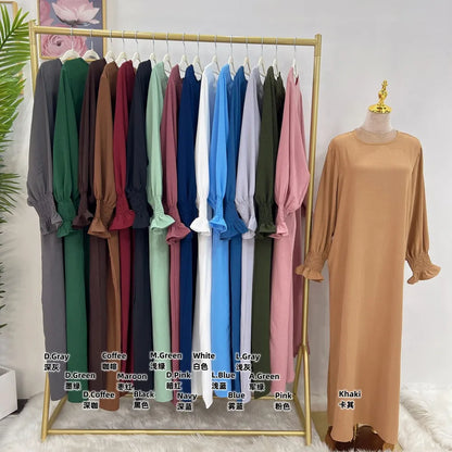 Extra Long Khimar and Abaya Jilbab 2 Piece Set Muslim Woman Prayer Garment Islamic Outfit Ramadan Eid Hijab Dress Dubai Turkey