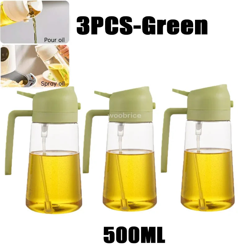2in1 Kitchen Spray Oil Dispenser Oil Sprayer Polisher or Oil Brush for Air Fryer Salad Grilling Roasting Cooking Kitchen Acceeso.