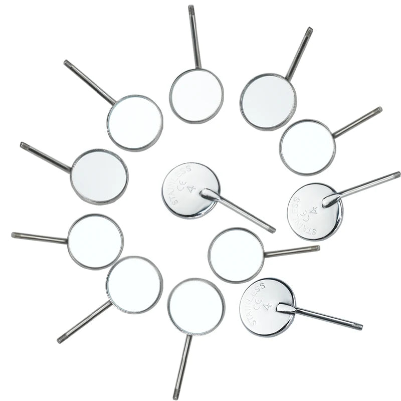 Dental Mirror Stainless Steel Mouth Mirror Dental Hygiene Kit Instrument Dental Reflector Dentist Tools.