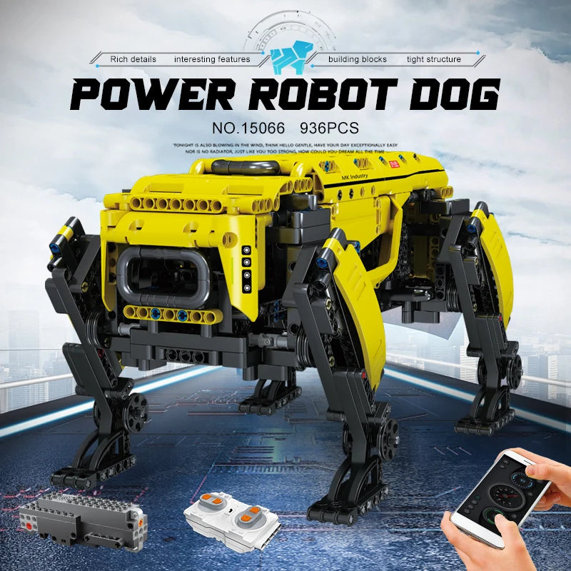 MOULD KING 15066 15067 Technical Toys The APP&RC Motorized Boston Dynamics Big Dog Set Assembly AlphaDog Building Blocks Bricks.