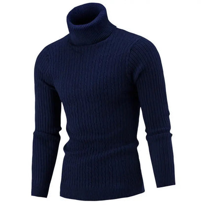 Turtleneck Pullovers Sweaters Men 2020 Autumn Winter Solid Color Long Sleeve Knitting Sweater Thickening Men's Bottoming Shirt