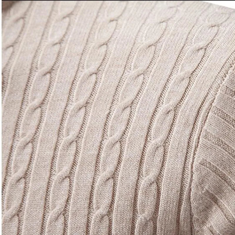 2025 New Men Solid Colour Turtleneck Sweater Black / White / Royal Blue Fashion Simple Male Casual Pullover Tops.