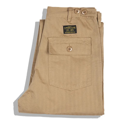 OKONKWO American Style Vintage Military Pants OG-107 Work Casual Pants People's Pattern Trousers Ame Kwo.