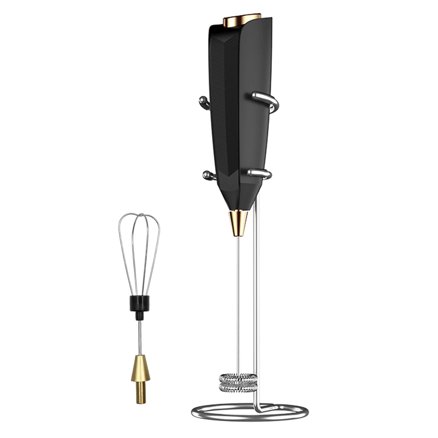 Milk Frother Handheld Battery Powered With Holder Frother Wand Drink Mixer Electric Whisk for Coffee.