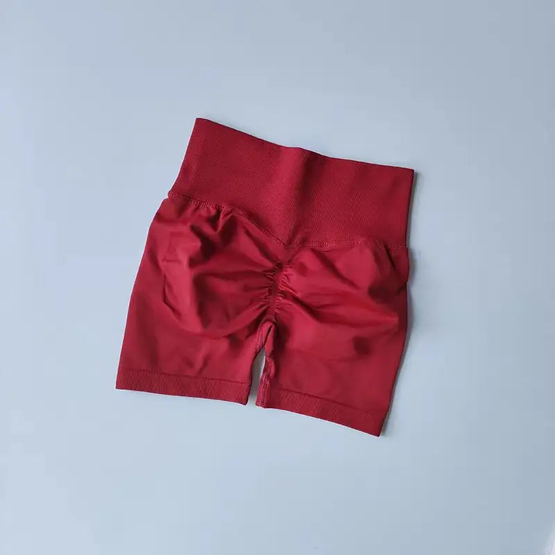 Summer High-Waist Women's Yoga Shorts Breathable Fitness Butt Lift Sports Running Shorts Cycling Push-Up Workout Gym Shorts.