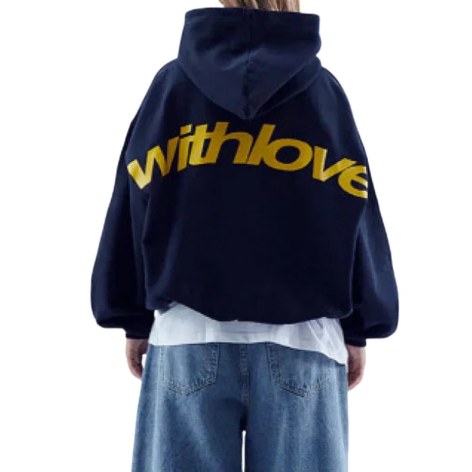 Fanceey Fleece-gefüttertes Herren-Kapuzenpullover, Winter, warm, lockere Passform, Buchstabendruck, lässiger Sport-Pullover, Kapuzenpullover für Herren, Neu.