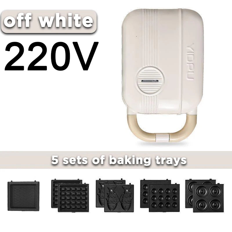 Mini Sandwich Machine Breakfast Maker Multi Cookers Toasters Electric Ovens Hot Plates Bread Pancake Waffle Donuts