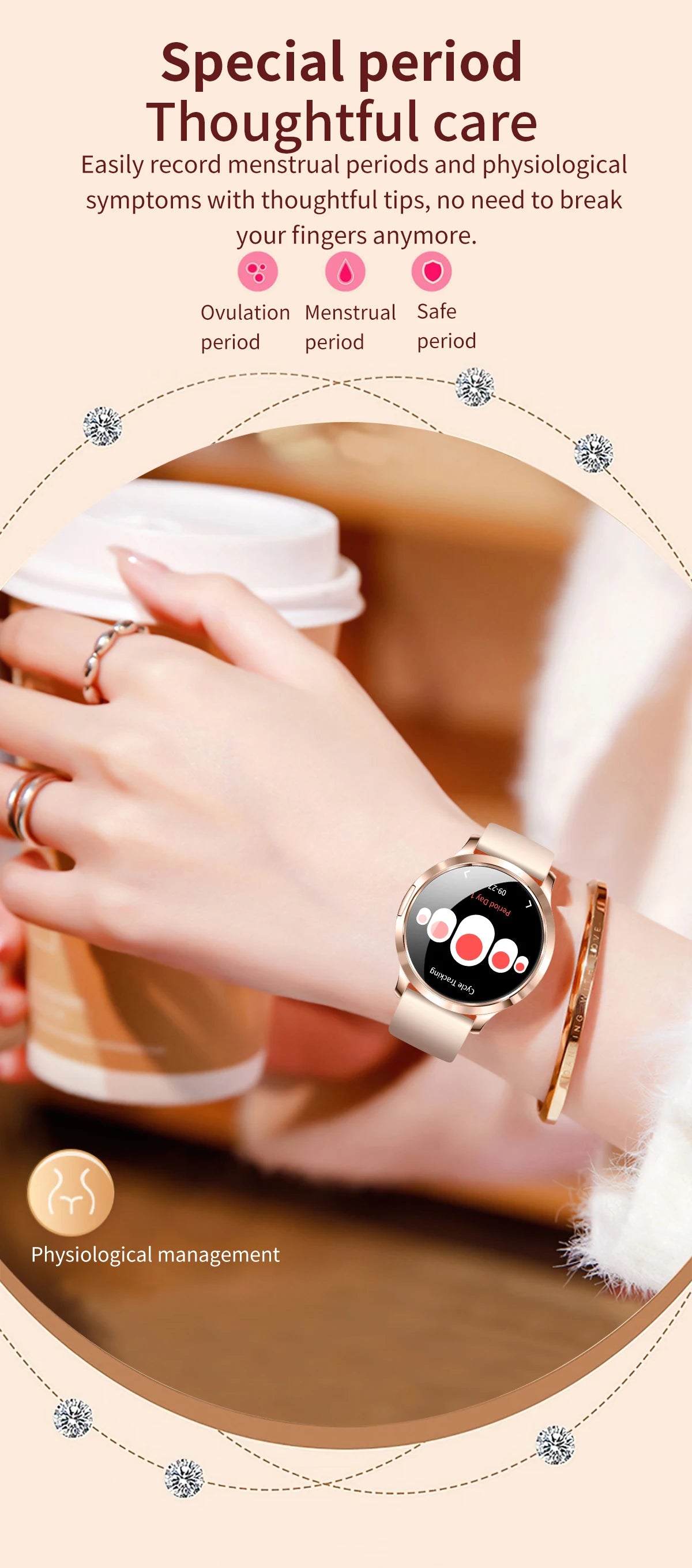 2025 New Smart Watch For Women AMOLED Screen Watches IP68 Waterproof Heart Rate Monitor Ladies Call Smart watch For Android ios.