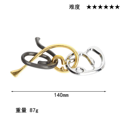 Alloy Metal Unlocking Toys Brain Teaser Metal Puzzle Toys Children Adult Funny Gift IQ Challenge Game