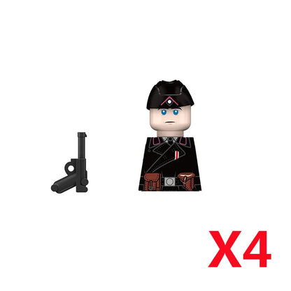 Military WWII Figure Building Blocks Accessories MP40 Rocket Launcher MG42 Officer Army Camouflage Soldier Pzf 98K Toy Gift N029