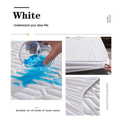 Waterproof Thicken Mattress Cover Quilted Latex Mat Bed Covers Pad Skin-Friendly Fitted Sheet Protector Bedspread150/160/180x200