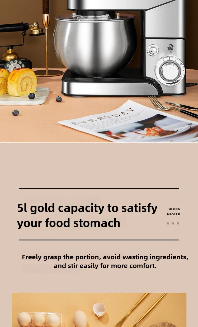 220V Household Electric Dough Mixer Automatic Home Mixer Egg Beater, Kneading Machine, Blender Kitchen Stand Mixer.