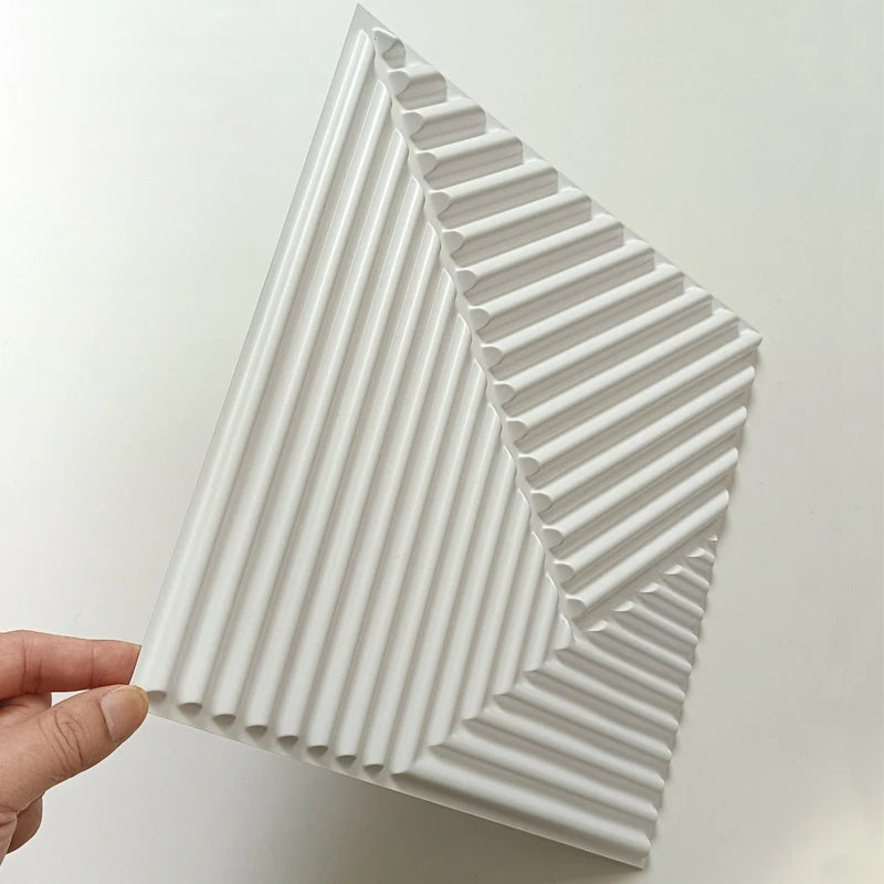 10pcs Diamond Design Decorated 3D Wallpanel, 30cmx30cm Matte White/Black/Golden, Diy Home Decoration Wallboard Wall stickers