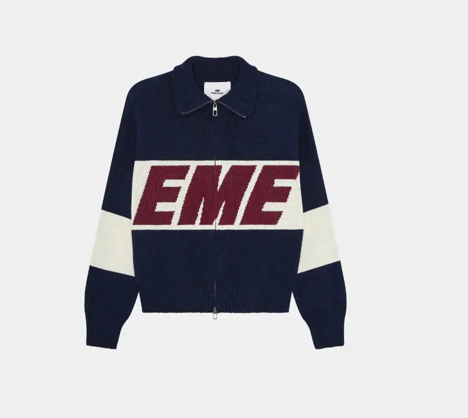 Autumn and Winter Warm Cardigan Sweater Men 2025 Trendy Casual Streetwear American Retro Letter Embroidery Zipper Pullover Women.