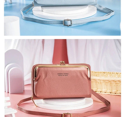 Women's Crossbody Bag Simple and Versatile Coin Purse Large-capacity Long Zipper Mobile Phone Bag Creative Single-shoulder Bag.