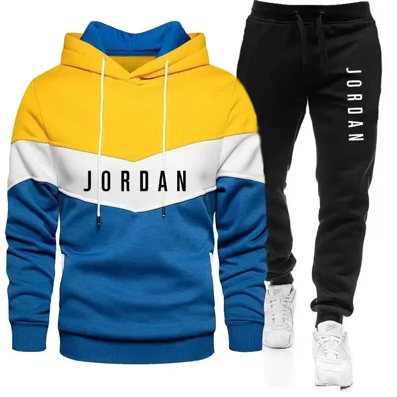 Men's casual jogging sportswear 2025, hoodie + casual sport pants, a warm and fashionable autumn and winter 2-piece set.