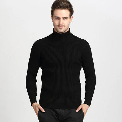 Turtleneck Pullovers Sweaters Men 2020 Autumn Winter Solid Color Long Sleeve Knitting Sweater Thickening Men's Bottoming Shirt