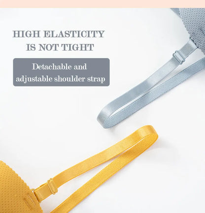 Sexy Push Up Bra for Women Sweet Wireless Brassiere Breathable Seamless Underwear 1/2 Cup Gather Female Lingerie Bralette