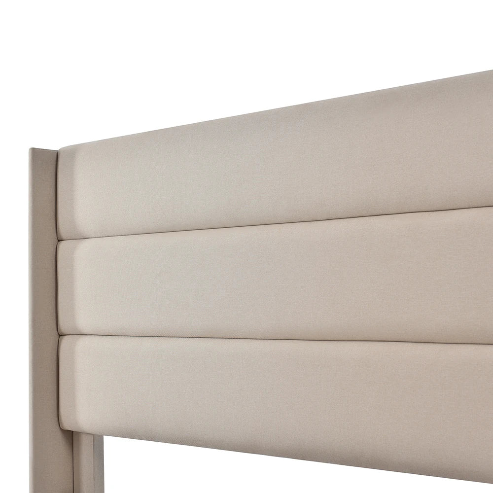 KOMHTOM Stauraumbett Polsterbett Hydraulisch 140x200cm Beige Leinen