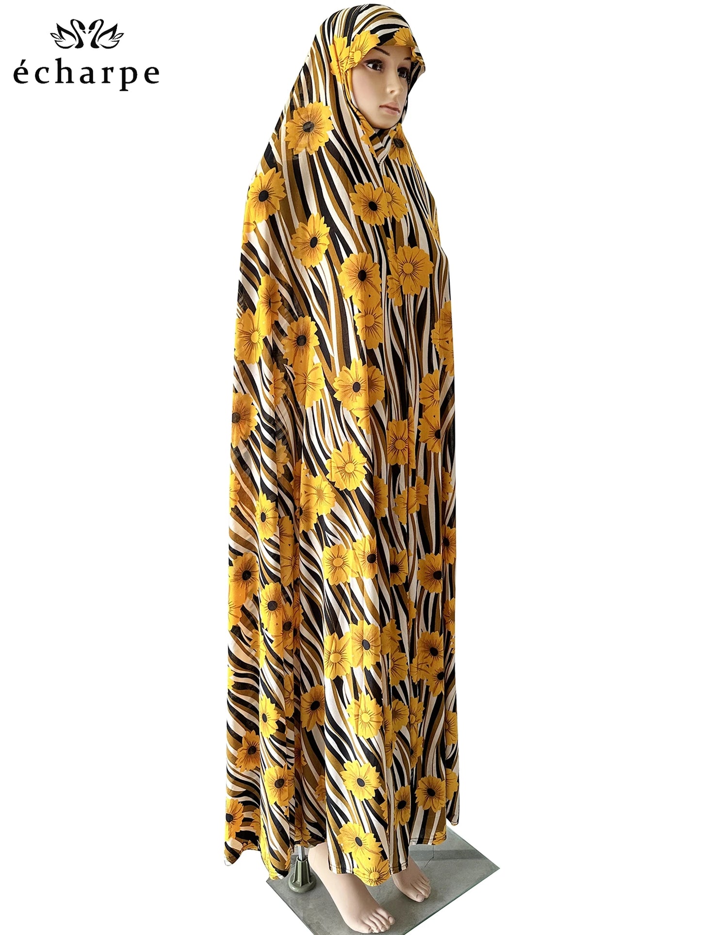 6XL Ramadan Muslim Pullover Sleeveless Dress Women Prayer Garment Arab Jibab Dubai Abaya Islamic Femmel Khimar Worship Robe.