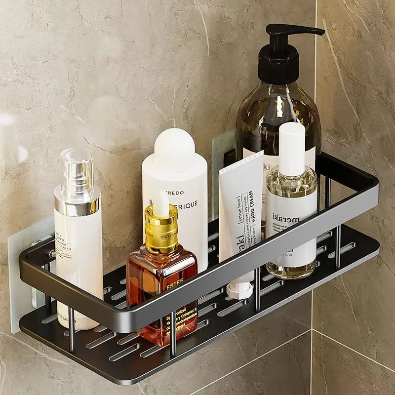 Schlag Kostenloser Wand Badezimmer Regal Kein Bohren Dusche Regal Küche Lagerung Organizer Shampoo Rack Make-Up Lagerung Organizer