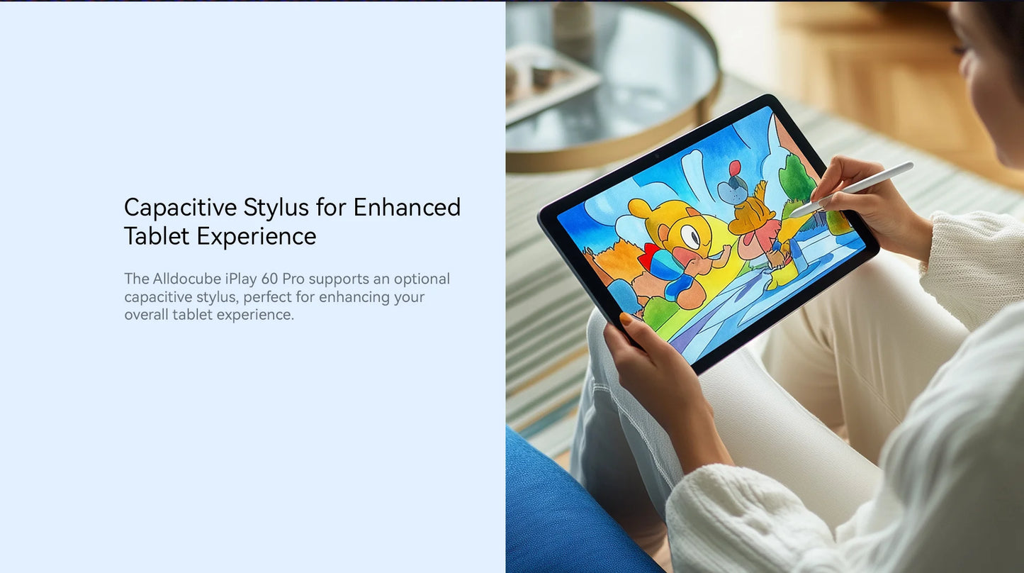 ALLDOCUBE iPlay60 Pro Tablet 10.95" 90Hz Display Helio G99 16GB(6GB+10GB Virtual) RAM 128GB ROM 4G LTE Android 14 7000mAh.