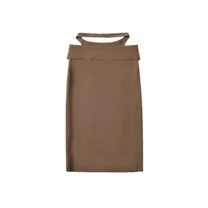 Women Sleek Stretch Knotted Top Fuchsia SLEEVELESS WITH BOAT NECK  ONE-SHOULDER TIE