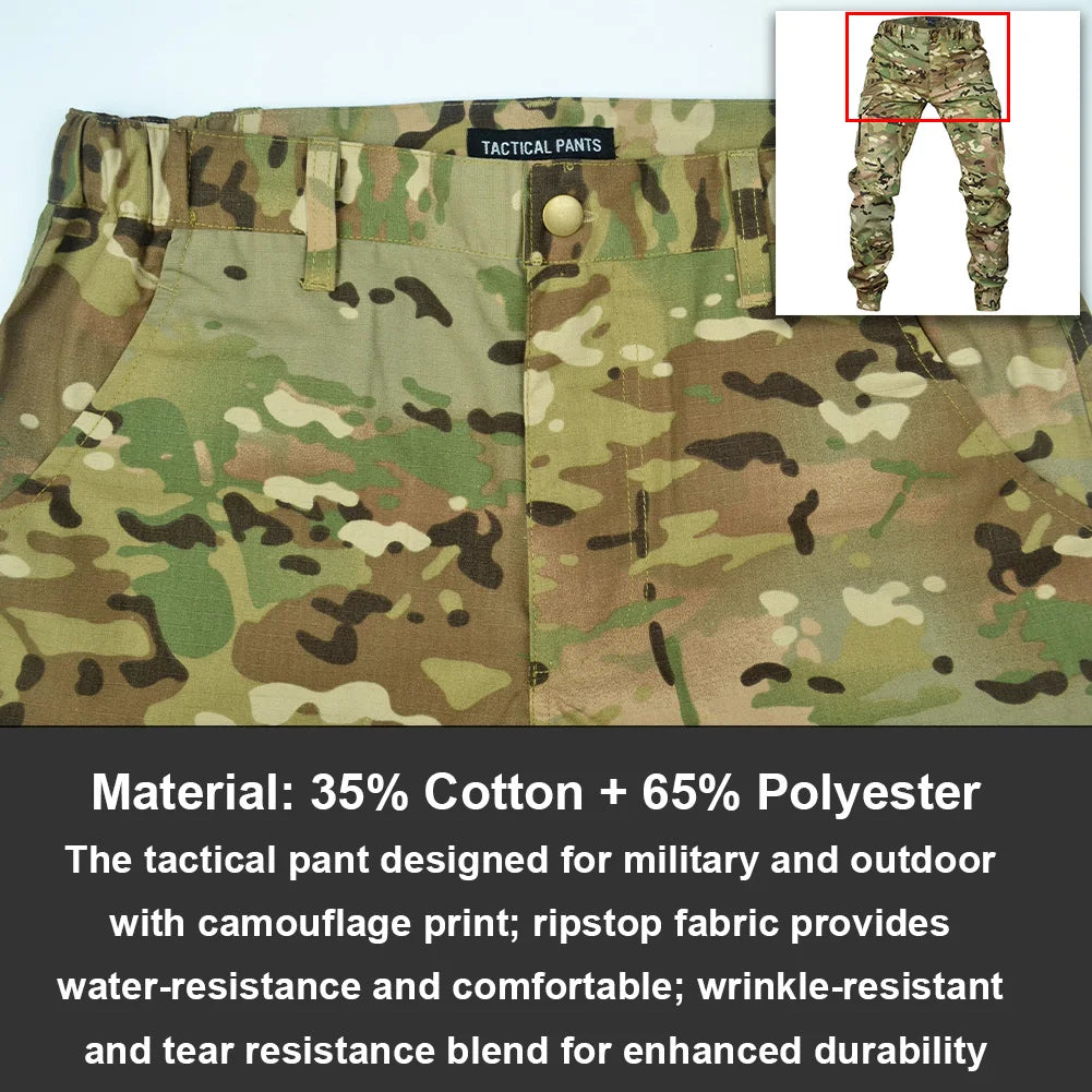 Mege Tactical Joggers Outdoor Ripstop Cargo Pants Working Clothing Hiking Lightweight Trousers Men's Streetwear.