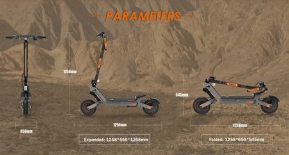 KuKirin G2 Ultra Folding Electric Scooter 800W * 2 Motor 48V 18Ah Battery 10 inch Tires 50 km/h Max Speed 55km Max Range IPX4