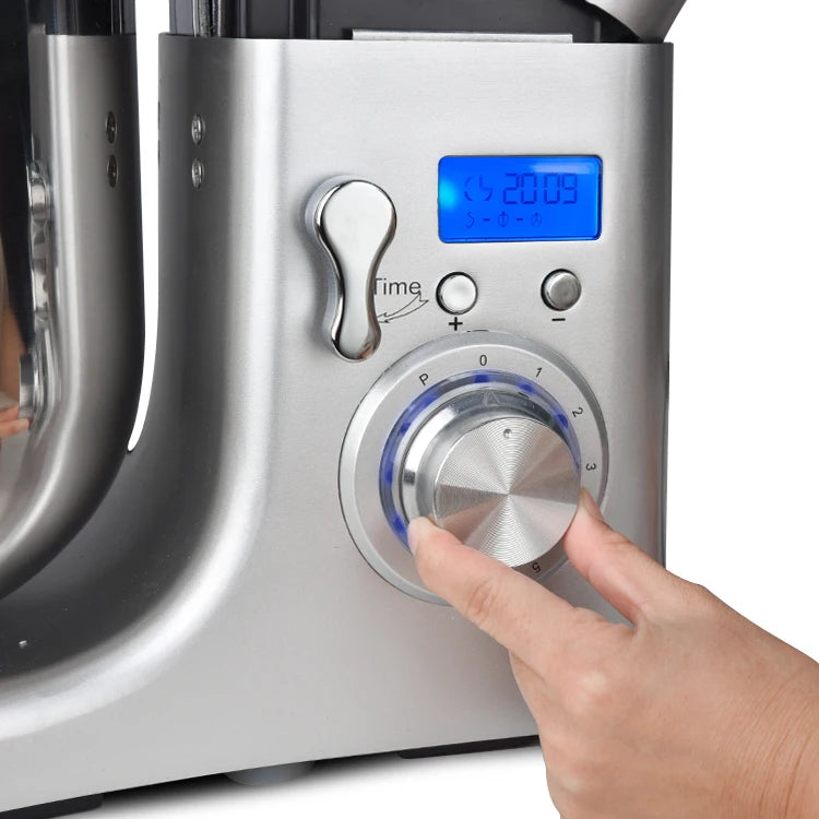 Houselin Stand Mixer, 10L Brush Stainless Steel Bowl, Suitable for Most Home Cooks, Silver Grey.