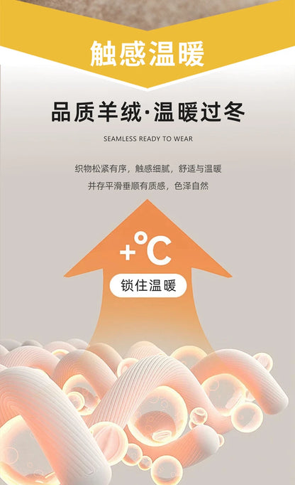 Autumn Winter New Thickened 100% Pure Cashmere Pants for Men High Waist Knitted Jogger Pants Solid Color Versatile Harem Pants.