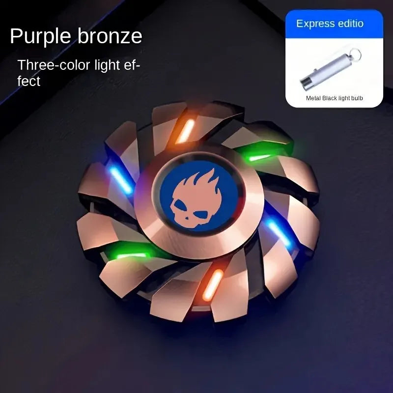 Luminous Fidget Spinner EDC Metal High-grade Stress Relief Rainbow Light Fingers Toy For Children Adult Fast Delivery Products.