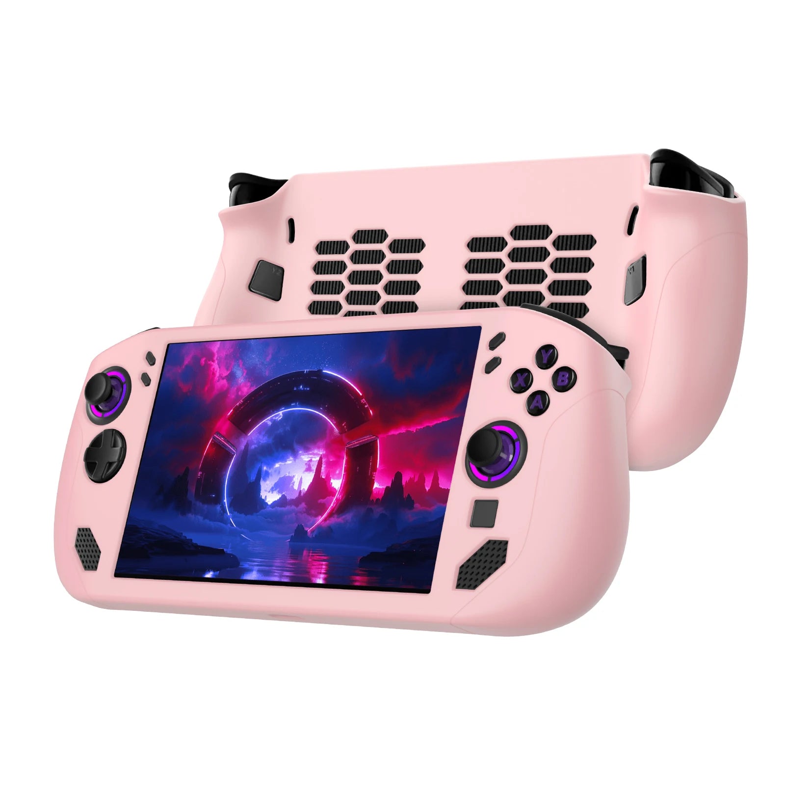 Silicone Case for Legion GO S Game Console Shockproof Anti-Drop Protective Cover Game Accessories Black White Pink.