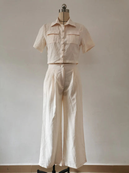 Y2k Crop Tank Top & Wide Leg Pants Set Vest Green 2024 Matching Sets Summer Vintage Boho High Waist Loose Work Suit Streetwear.