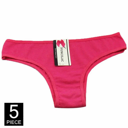 Women Underwear Cotton Sexy Everyday Ladies Girls Panties Plus Size Briefs Intimates Lingerie Knickers 5 Pcs/set.