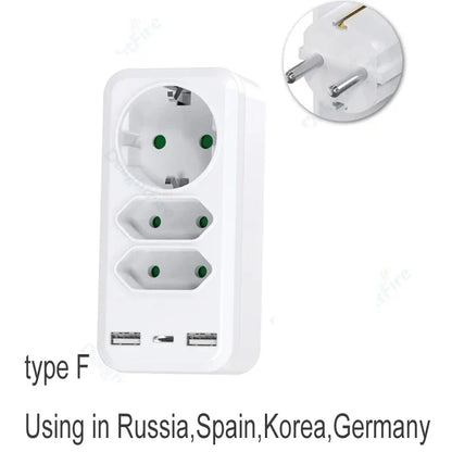 EU-Steckdose mit EIN/AUS-Schalter, 2-polig, 4,8 mm, europäischer Standard-Adapter, Erweiterungssteckdose, Stromverlängerungsstecker-Konverter