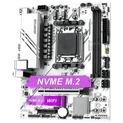 JGINYUE B650M PRO Motherboard AMD AM5 Gaming MATX AMD B650 DDR5 4800 to 6000+MHz.