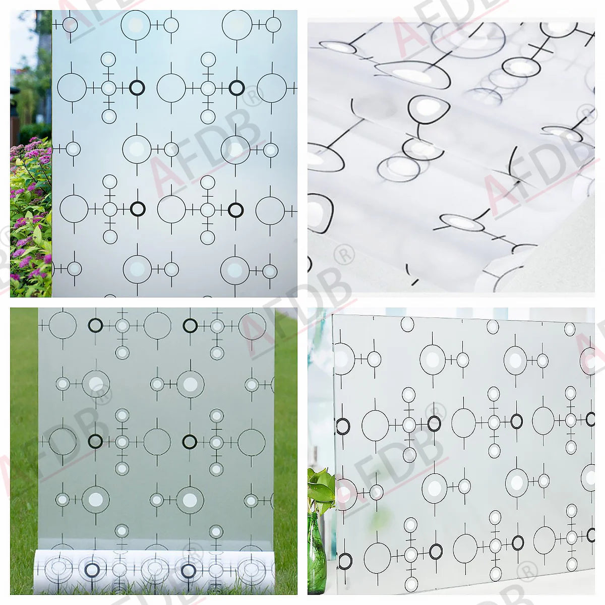 Frosted Self Adhesive Glass Window Film Privacy Protection Vinyl for Stained Glass Window Sticker Heat Insulation.