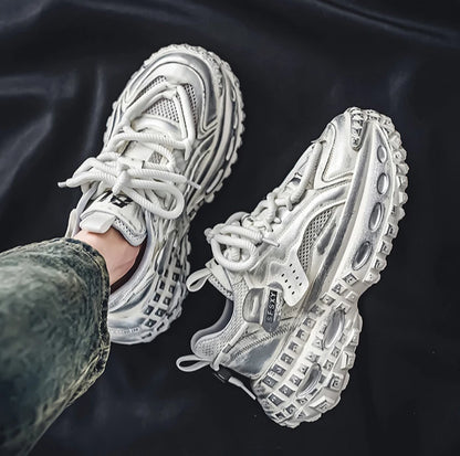 New Summer Outdoor Men's Casual Thick Bottom Sneaker Shoes for Men Sports Breathable Mans Popular Loafers Model Male Sneakers.