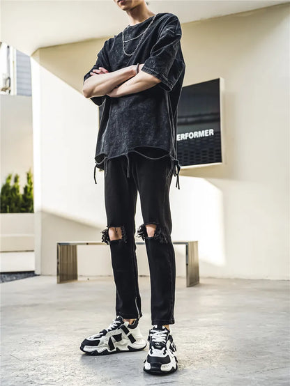 Thick Sole Four Seasons Sports Shoes Man 2024 Trend Spring Hot Sale Men's Casual Fashion Comfortable Outdoor Running Sneakers 44.